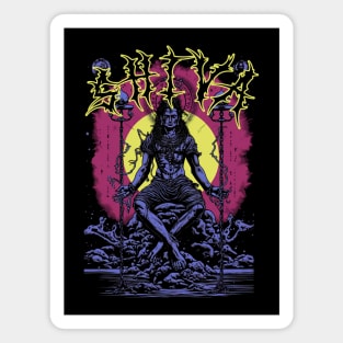 Lord Shiva Deathcore Style Dark Art Tee: Divine Aggression Magnet